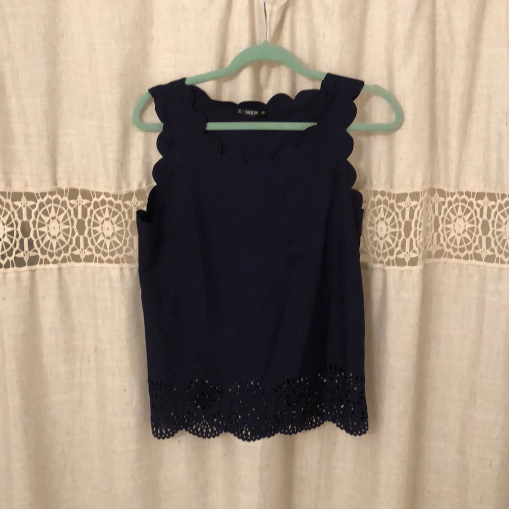 Navy blue dressy tanktop